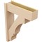 Ekena Millwork 8-in W x 26-in D x 34-in H Balboa Block Rough Cedar Woodgrain TimberThane Outlooker, Primed Tan OUTUR080X26X34BOA44RCPR - alternate 2